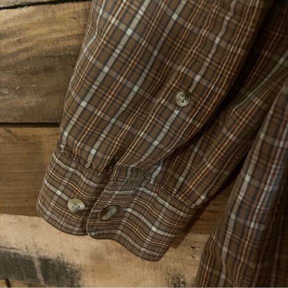 Columbia‎ Brown Plaid Button Down Shirt Size XL - Picture 7 of 10